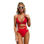 European And American Split Swimsuit Lace Up Cross Bikini - www.Shopthatapp.com