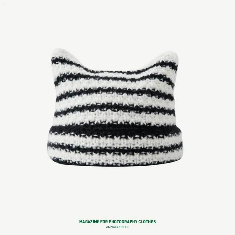 Breathable Windproof Cute Thermal Head Cover Woolen Cap beanies - www.Shopthatapp.com