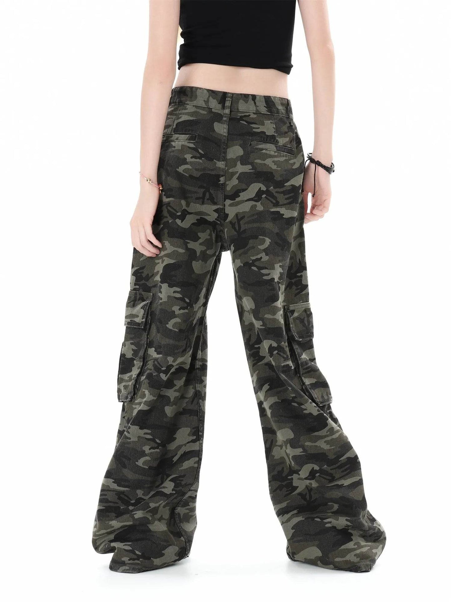 Camouflage Multi Pocket Workwear Baggy Jeans Pant For Men And Women Lazy High Street Straight Tube - www.Shopthatapp.com