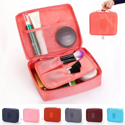 Portable Cosmetic Bag Waterproof Divider Multi-grid Pockets Toiletry Bags Travel Storage Handbags Women Make Up Bag - www.Shopthatapp.com