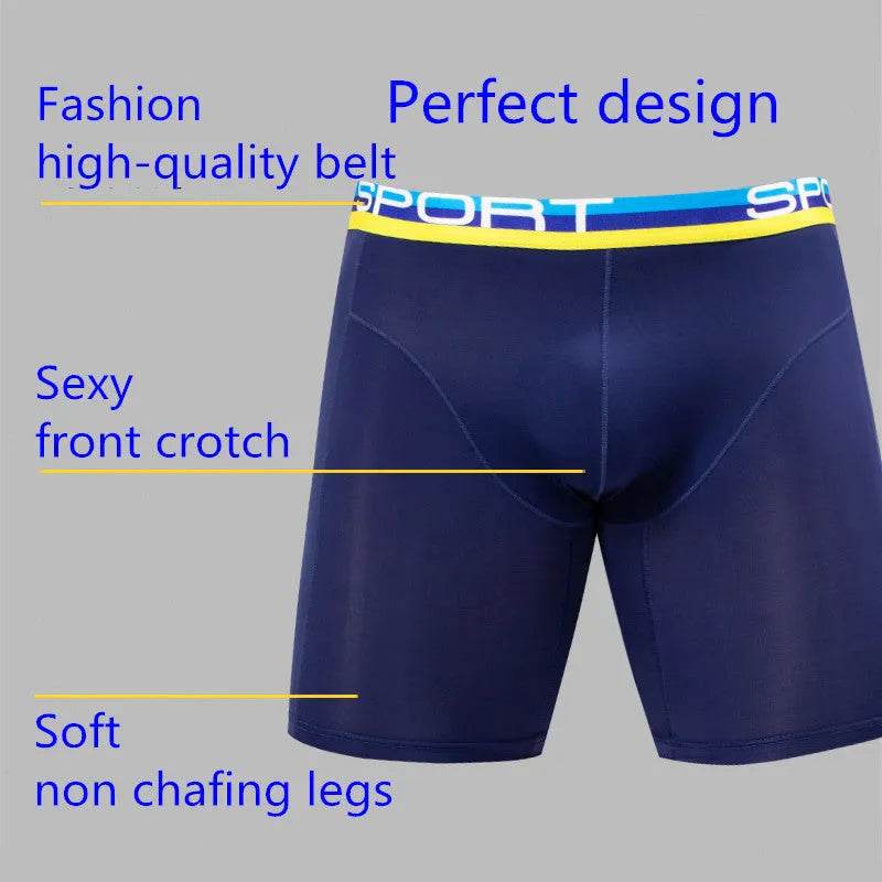 Anti-wear Ice Silk breathable Midway Boxer Beach swimming Underwear - www.Shopthatapp.com