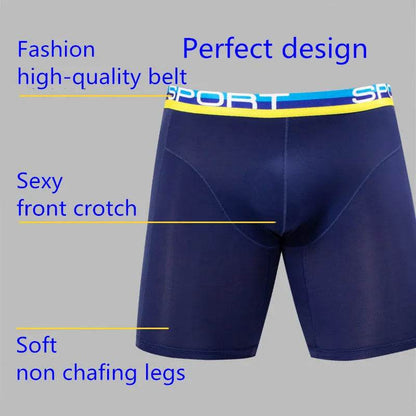 Anti-wear Ice Silk breathable Midway Boxer Beach swimming Underwear - www.Shopthatapp.com