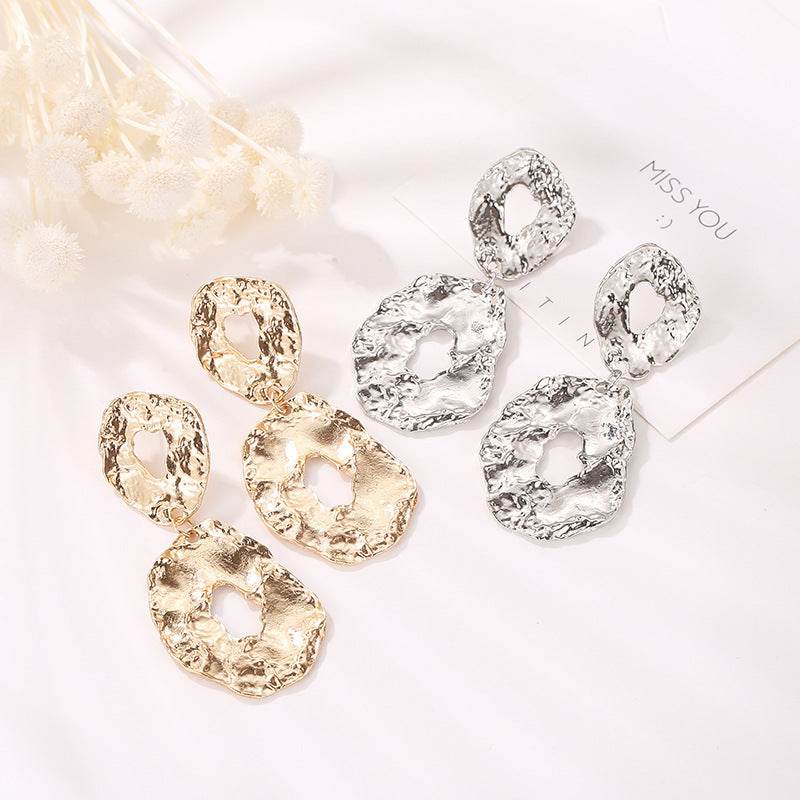 Jewelry Baroque Alloy Geometric Irregular Earrings - www.Shopthatapp.com