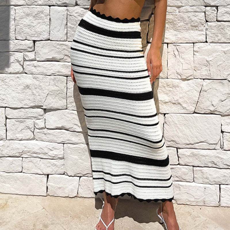Women's Fashion Striped Texture Holiday Casual Dress Suit - www.Shopthatapp.com