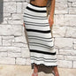 Women's Fashion Striped Texture Holiday Casual Dress Suit - www.Shopthatapp.com