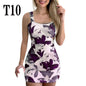 High Waist Women Dresses Spring And Summer Spaghetti Strap Large Flower Print Skirt - www.Shopthatapp.com