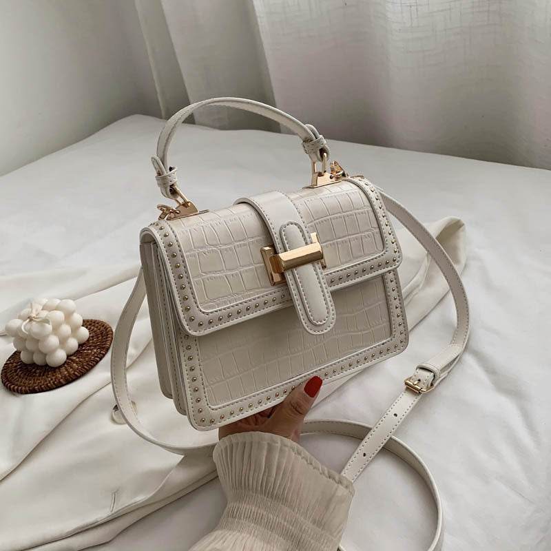 Women Fashion Rivet Leather crossbody Bag for Women Flap Handbag - www.Shopthatapp.com