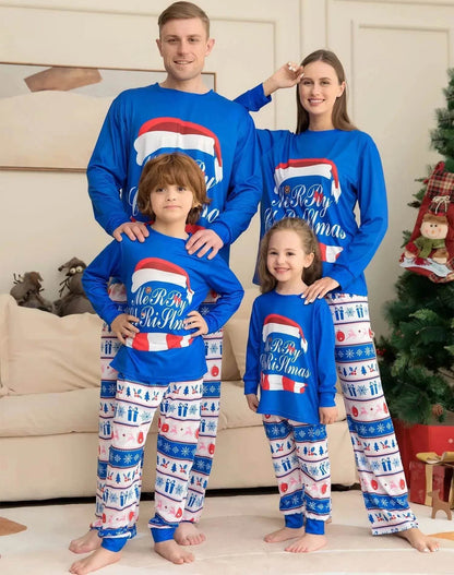 Matching Family Pajamas Sets Christmas PJ's Letter Print Top And Plaid Pants Jammies Sleepwear - www.Shopthatapp.com