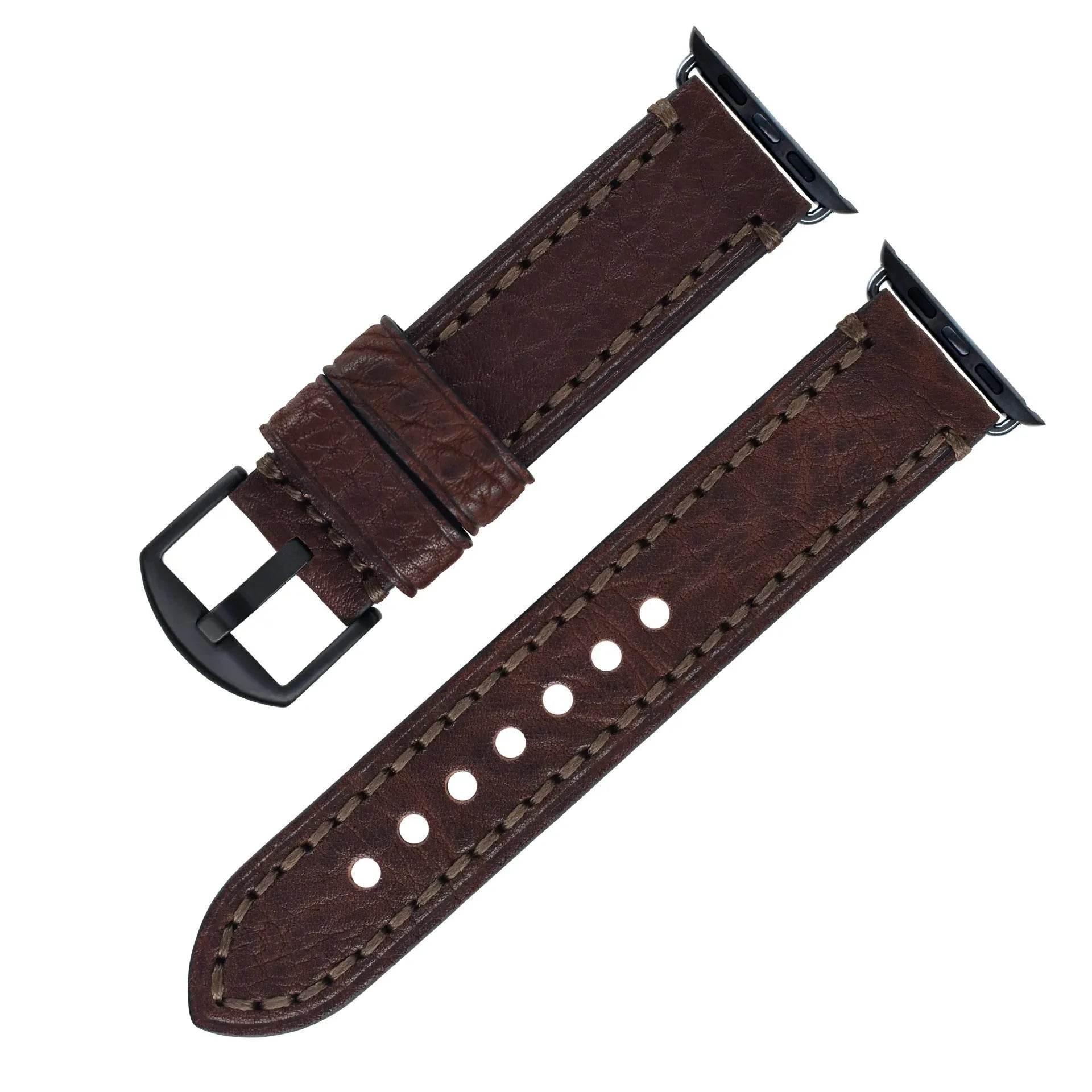 Casual Simple Top Layer Cow Leather Watch Strap - www.Shopthatapp.com