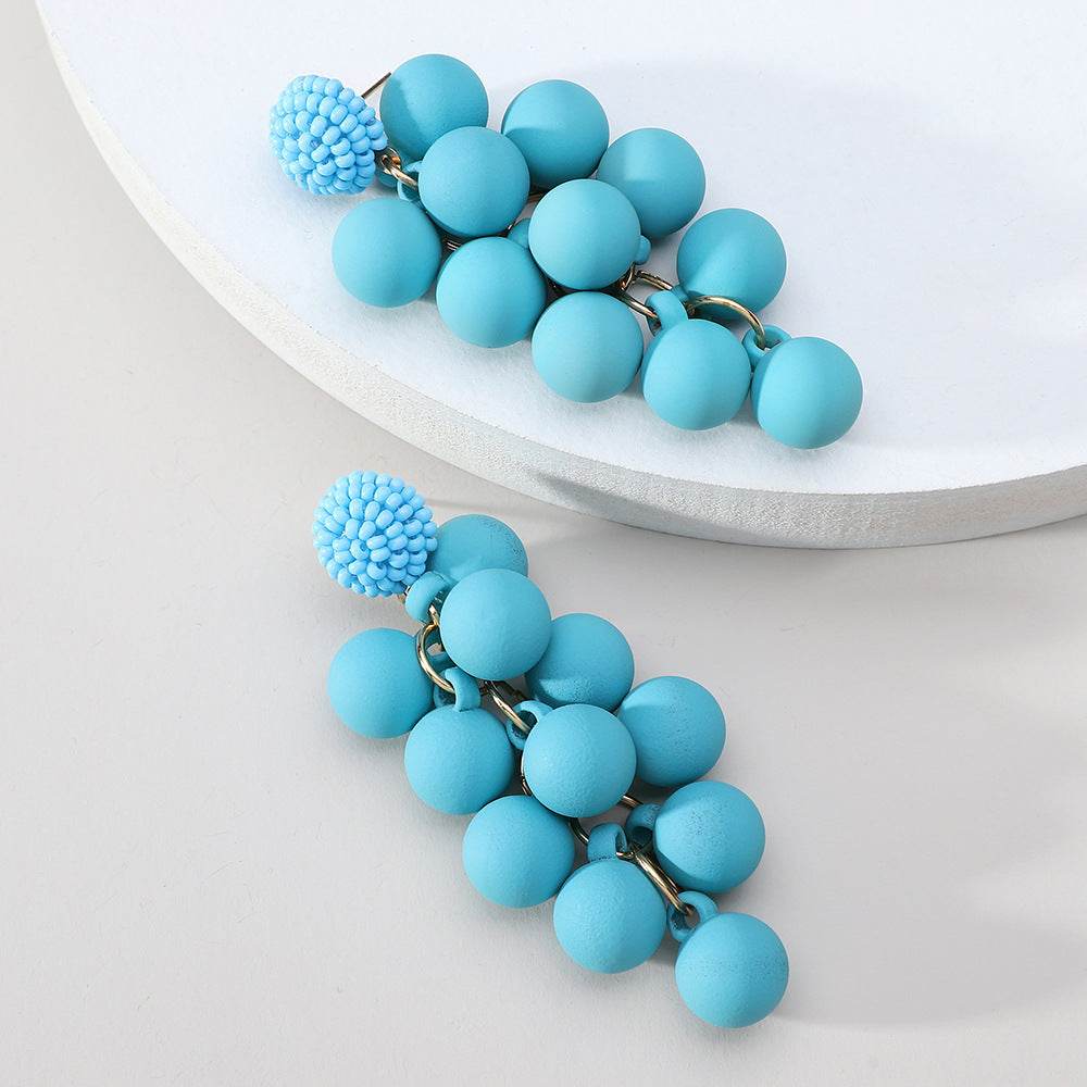 Candy Ball Earrings - Beaded Beach Stud - www.Shopthatapp.com