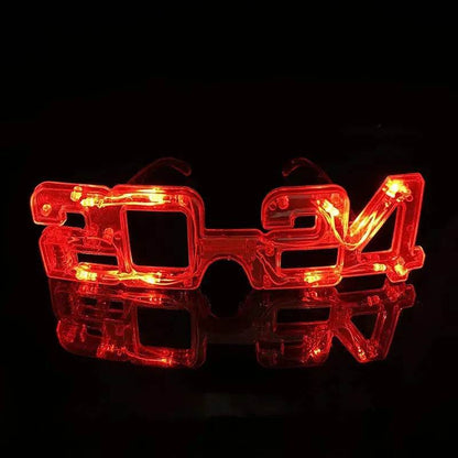 LED Glowing New Year Glasses 2024 Glitter Glasses For Party Evening Decoration - www.Shopthatapp.com