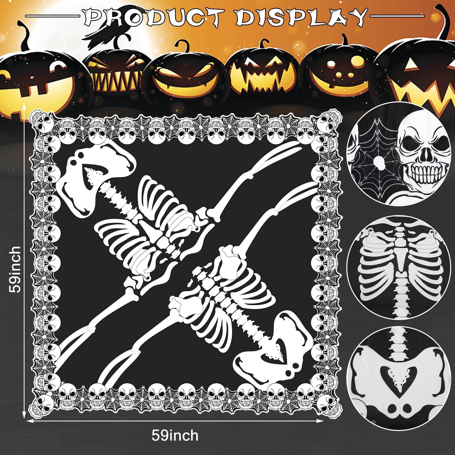Halloween Lace Poncho Plus Size Halloween Skeleton Cape Day Of The Dead Costumes For Women 59 Inches X 59 Inches -Selling On Amazon Is Prohibited - www.Shopthatapp.com