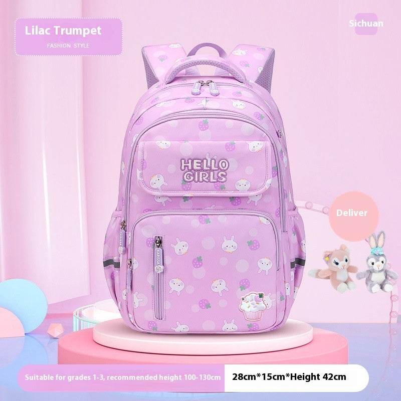 6-12-year-old Primary School Children Girls Backpack Large Capacity Schoolbag - www.Shopthatapp.com