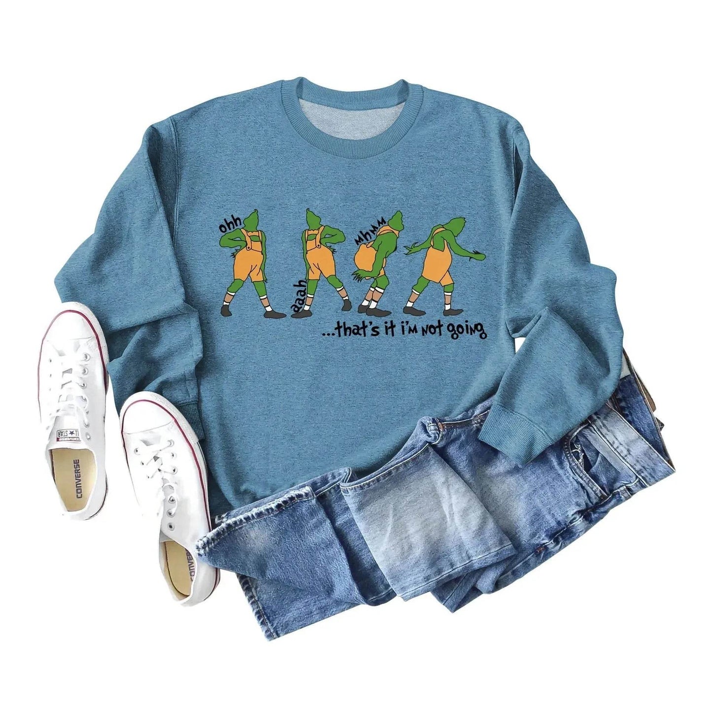 Women's Christmas Printed Long Sleeved  Pullover Sweatshirt - www.Shopthatapp.com