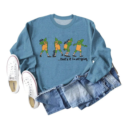 Women's Christmas Printed Long Sleeved  Pullover Sweatshirt - www.Shopthatapp.com