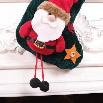 Christmas Stockings Gift Bag Flannel Small Size Hanging Decorations - www.Shopthatapp.com