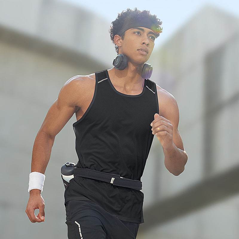 Sleeveless Quick Drying Marathon Sports Workout Gym Tank Top for Men - www.Shopthatapp.com