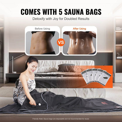 VEVOR Sauna Blanket For Detoxification, Portable Far Infrared Sauna For Home - www.Shopthatapp.com