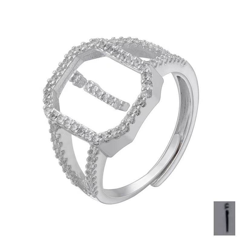 Fashion Micro Inlaid Zircon Arab Letters Ring for women - www.Shopthatapp.com