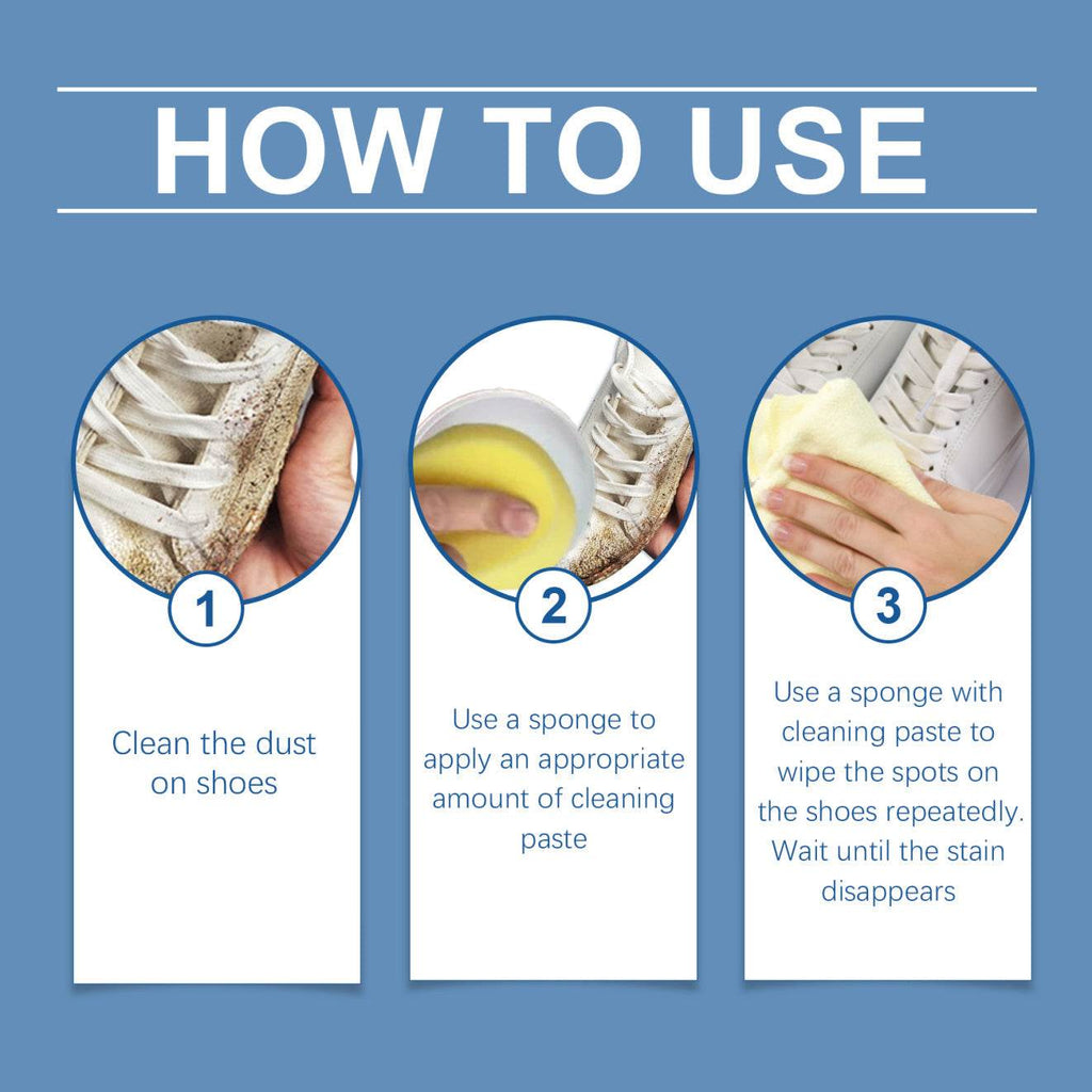 Jakehoe White Shoes Cleaning Balm Water-free Washing Brightening Stain remover - www.Shopthatapp.com