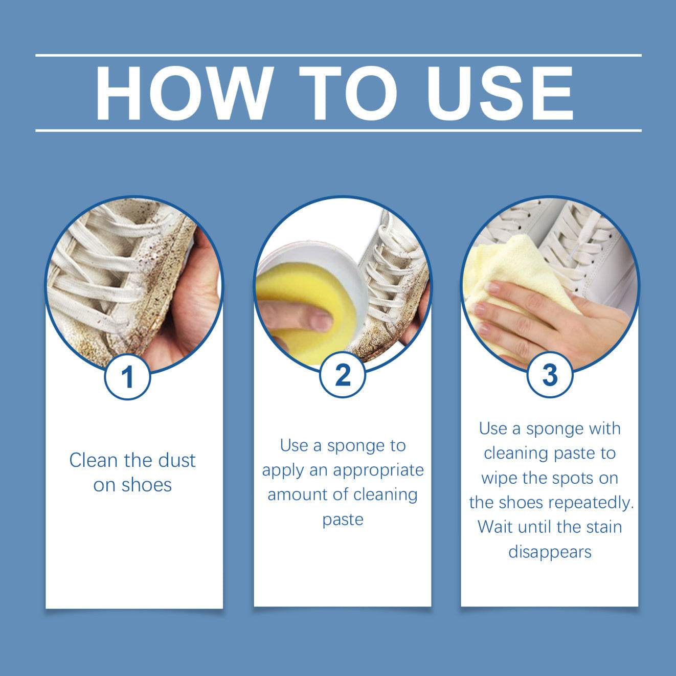 Jakehoe White Shoes Cleaning Balm Water-free Washing Brightening Stain remover - www.Shopthatapp.com