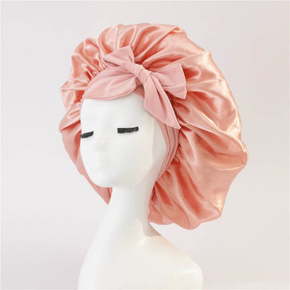 Silk Hair Bonnet For Sleeping Satin bonnet for curly hair - www.Shopthatapp.com