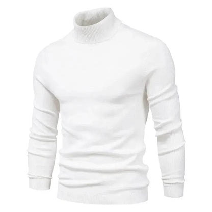 Men's Plain Slim Pullover Polo Sweatshirt Turtleneck Sweater Winter Casual Tops Men - www.Shopthatapp.com