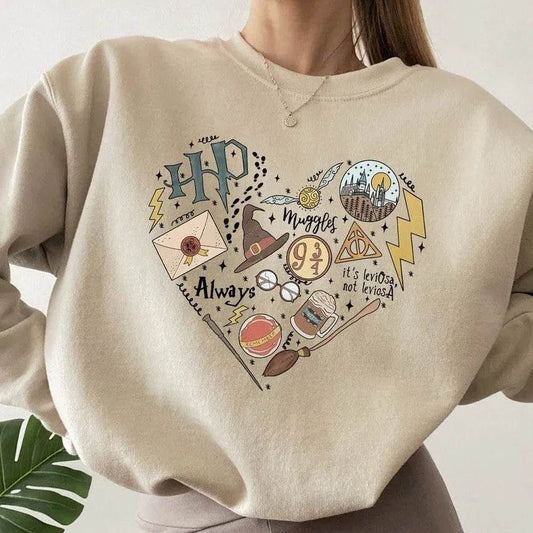 Digital Printing Sweater Hipster Round Neck Pullover Long Sleeve Sweater Women - www.Shopthatapp.com