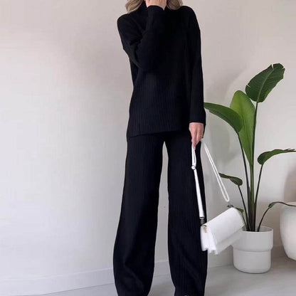 Turtleneck Suit – Stylish Casual Loose-Fit Long Sleeve Outfit - www.Shopthatapp.com