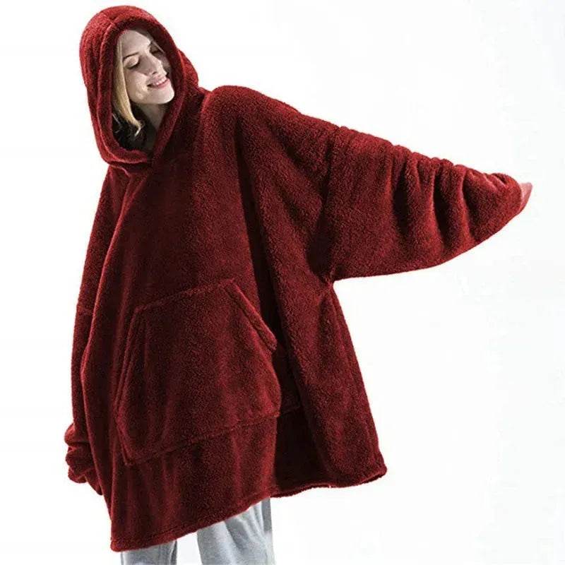 Thick Fleece Hooded Unisex Sweater Winter Double-sided Sweatshirt - www.Shopthatapp.com