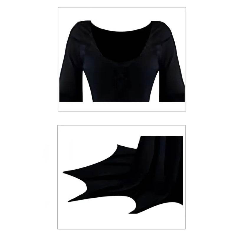 Black Costume Womens Gothic Witch Bat Sleeve Dress Halloween Cosplay Costumes Vintage Carnival Party Outfit - www.Shopthatapp.com