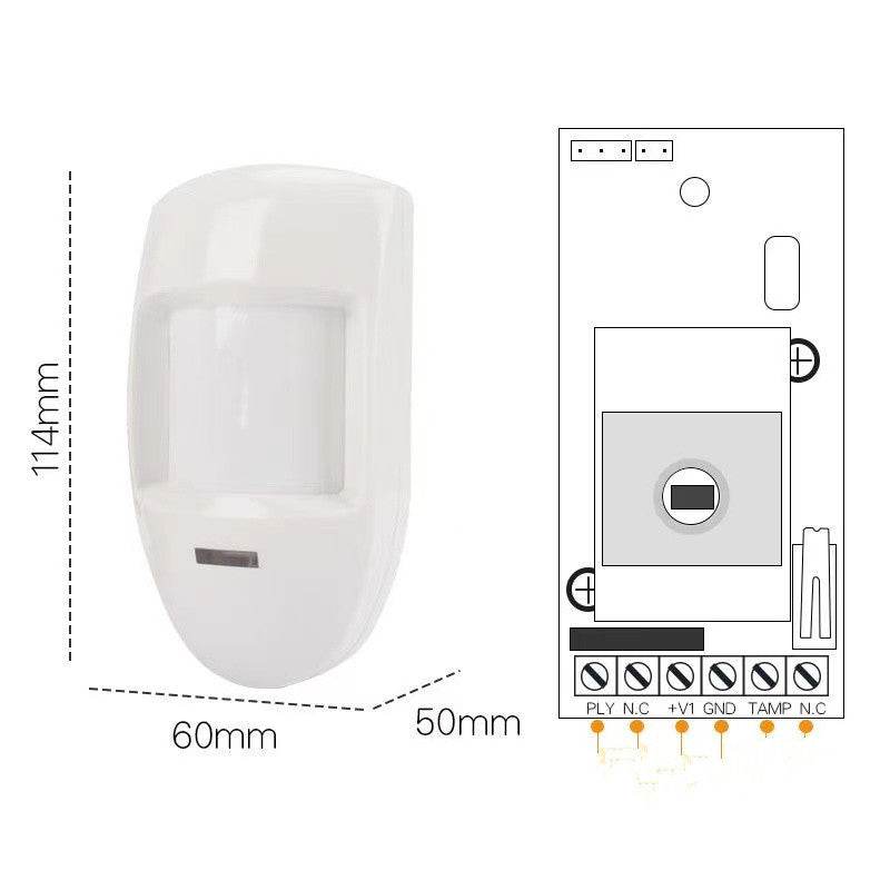 Wired Pir Motion Sensor Passive Infrared Detector Wall Mounted Warning Alarm Relay Home Security System - www.Shopthatapp.com