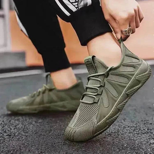Breathable Mesh Sports Shoes Casual Lace-up Sneakers Men Non-slip Shoes - www.Shopthatapp.com