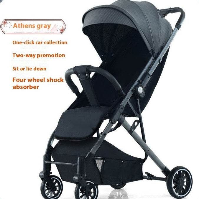 Pull Rod Type Summer Ultra-light Stroller Four Minus - www.Shopthatapp.com
