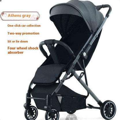 Pull Rod Type Summer Ultra-light Stroller Four Minus - www.Shopthatapp.com
