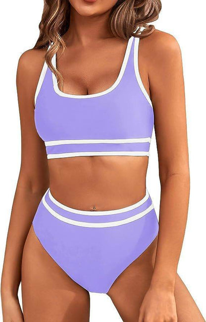Bikini Tight-fitting Solid Color Swimsuit For Women - www.Shopthatapp.com