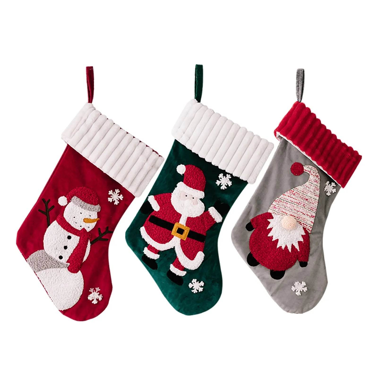 Christmas Decorations Gold Velvet Patch Christmas Stockings - www.Shopthatapp.com