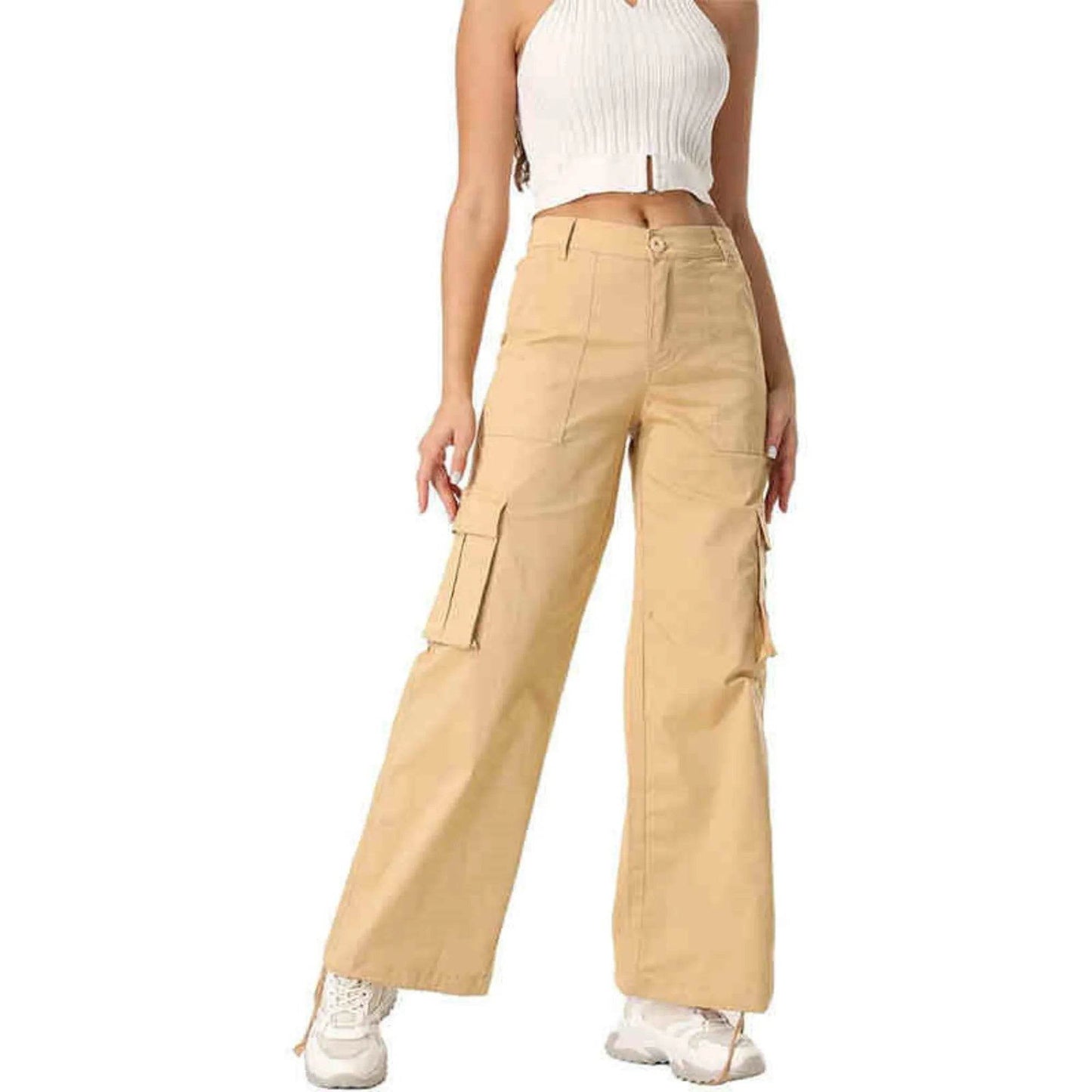 Wide Leg High Waist Casual Pants For Women - www.Shopthatapp.com
