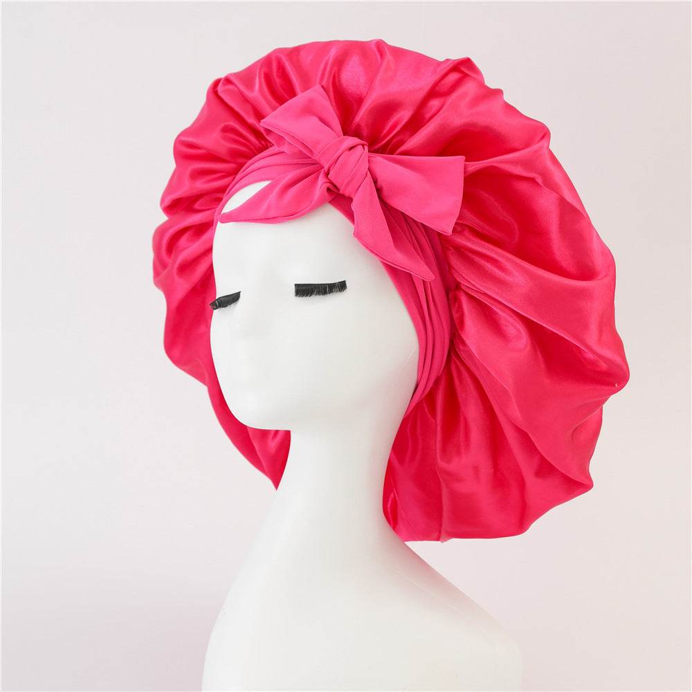 Silk Hair Bonnet For Sleeping Satin bonnet for curly hair - www.Shopthatapp.com