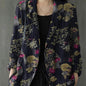 Women's floral Cotton Linen jacket Pocket Blazer - www.Shopthatapp.com