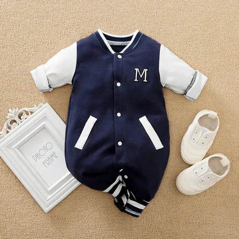 Baby One-piece Spring And Autumn Romper Baseball Uniform cloth - www.Shopthatapp.com
