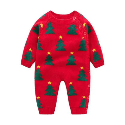 Newborn Baby Clothes Baby Crawling Clothes Thickening Out Baby Harness Christmas Baby Romper Baby Cotton Sleepwear - www.Shopthatapp.com