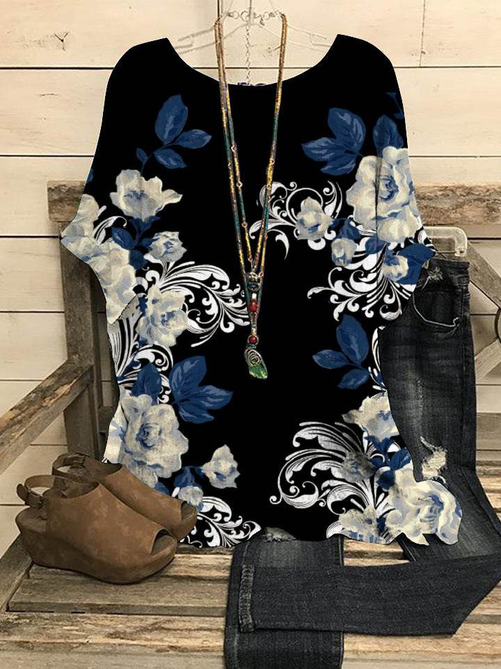 Summer Loose blouse Round Neck Short Sleeve Cotton And Linen Top For Women - www.Shopthatapp.com