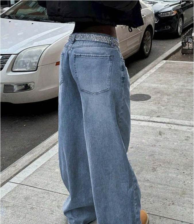 Street Style Loose Distressed Retro Washed Wide Leg Jeans - www.Shopthatapp.com