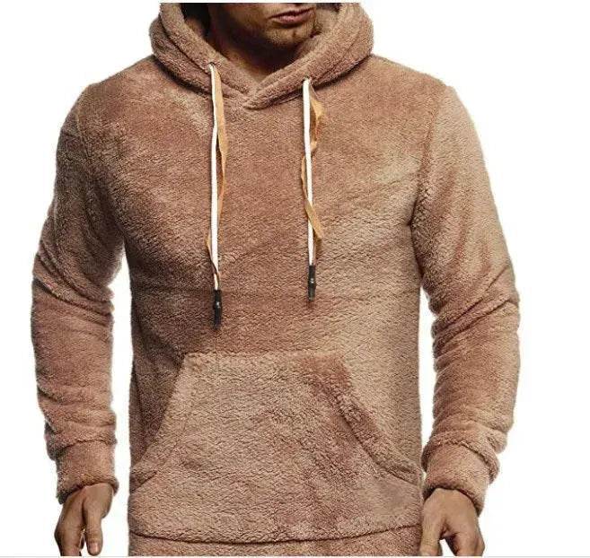 Autumn Winter Drawstring Fleece Hoodie Pullover for men - www.Shopthatapp.com