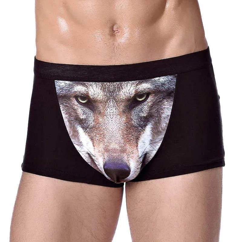 Printed Wolf Head Big Bird  Men's Boxer Briefs Underwear - www.Shopthatapp.com