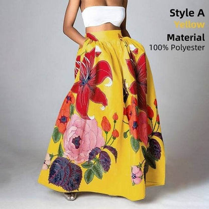 Elegant Bottoms Skirt Floral Long Maxi prairie Skirt - www.Shopthatapp.com