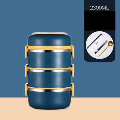 304 Stainless Steel Multi-layer Thermal insulated lunch container - www.Shopthatapp.com