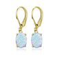 Four-claw Oval Opal Earrings European And American Ornament - www.Shopthatapp.com