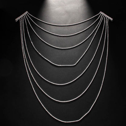 Multi layer Rhinestone Hair Chain Bridal Hair chain clip - www.Shopthatapp.com